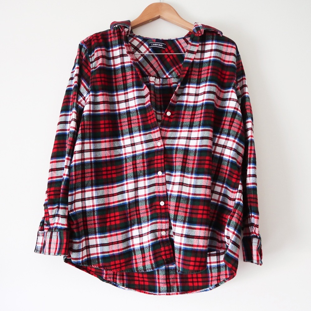 Land’s End Flannel Button Down Shirt